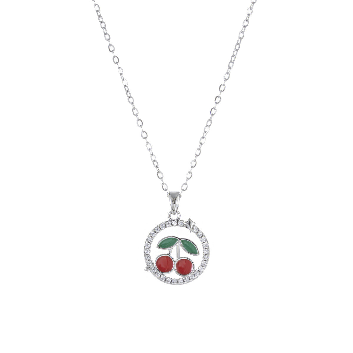 Wholesale Cherry necklace titanium steel clavicle chain